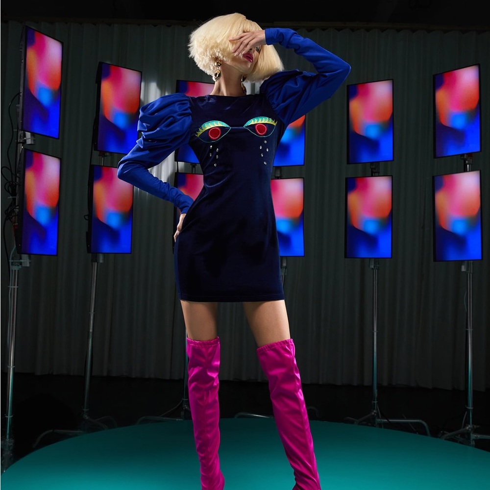 Unique Fun Velvet dress